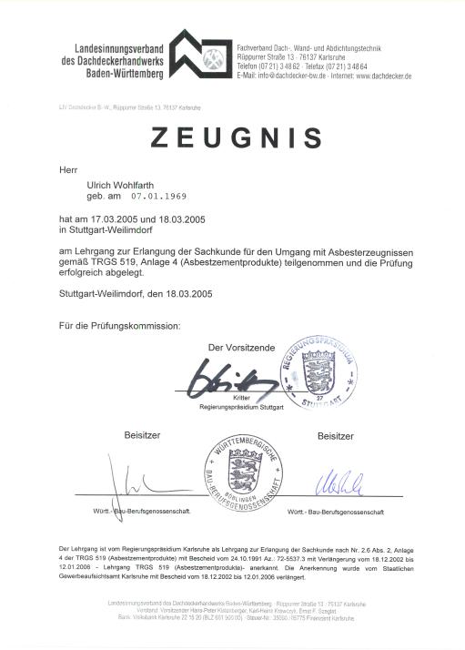Zeugnis